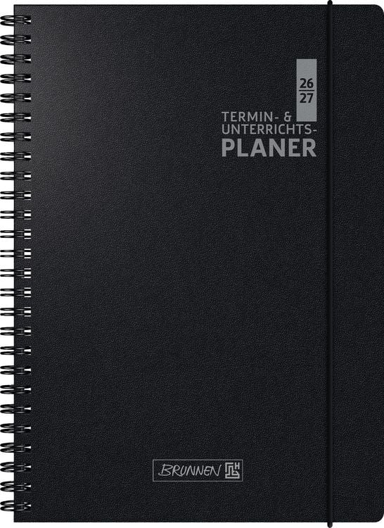 Produktbild: Termin- & Unterrichtsplaner 2026/2027 | A4, Kunststoff, schwarz