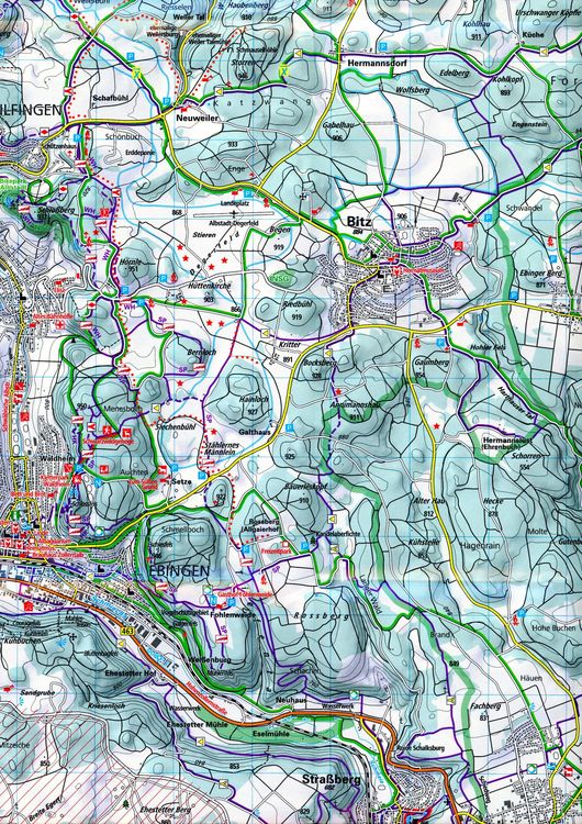 Produktbild: K&uuml;mmerly+Frey Outdoorkarte Deutschland 41 Schw&auml;bische Alb, Hohenzollern 1:35.000