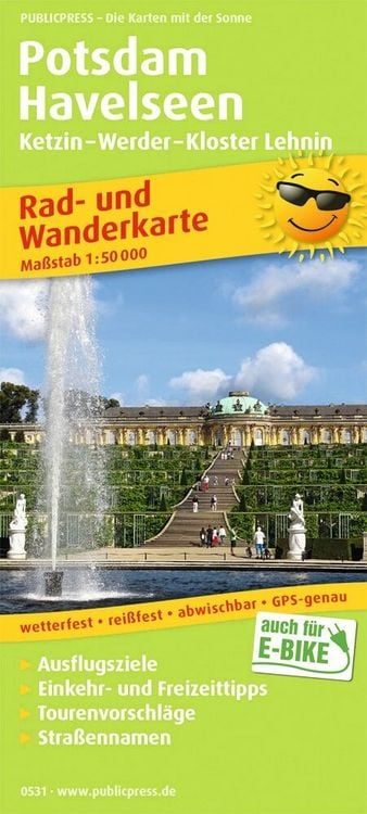 Produktbild: Publicpress Rad- und Wanderkarte Potsdam, Havelseen, Ketzin, Warder, Kloster Lehnin 1:50.000