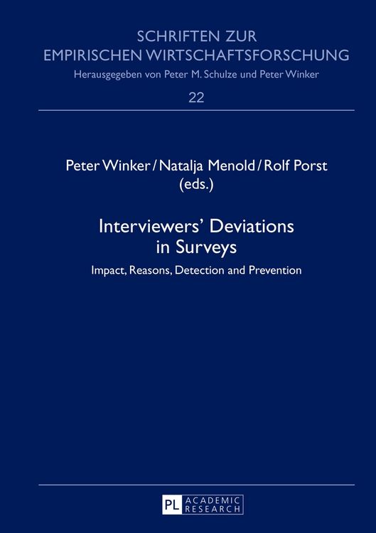 Produktbild: Interviewers&rsquo; Deviations in Surveys