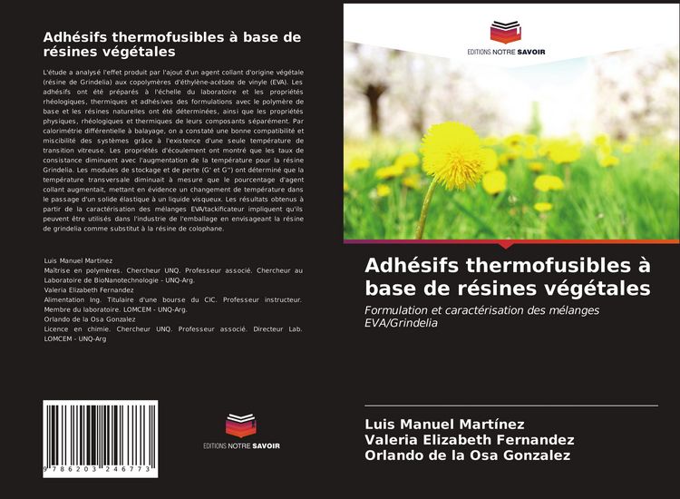 Produktbild: Adh&eacute;sifs thermofusibles &agrave; base de r&eacute;sines v&eacute;g&eacute;tales