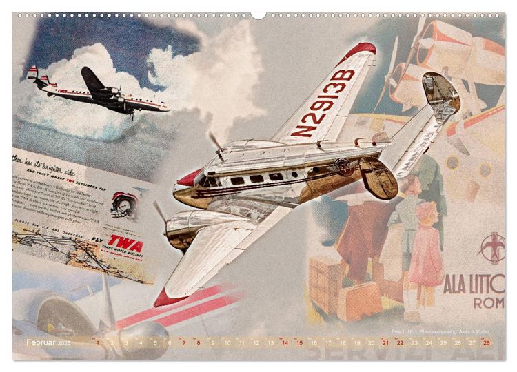 Produktbild: Aviatik Photocomposing 2026 (Wandkalender 2026 DIN A2 quer), CALVENDO Monatskalender