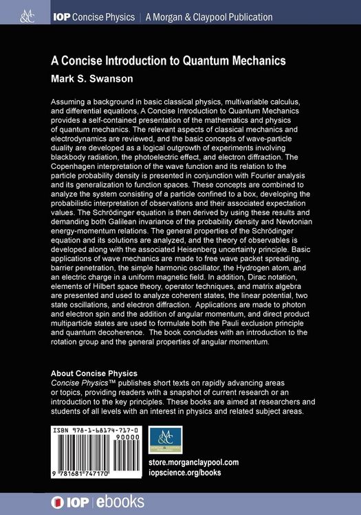 Produktbild: A Concise Introduction to Quantum Mechanics