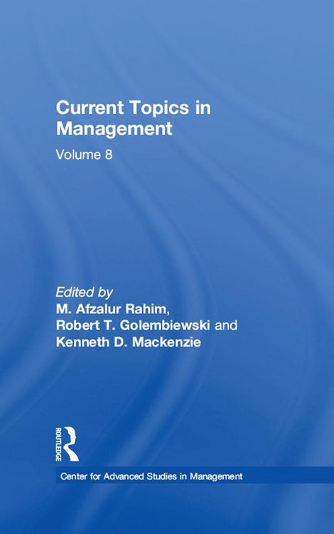 Produktbild: Current Topics in Management