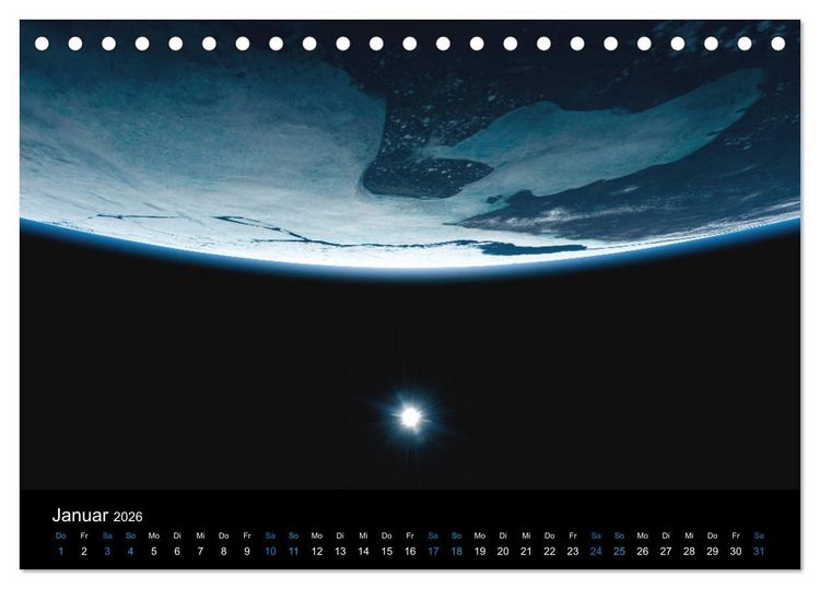 Produktbild: Weit entfernte unbekannte Welten (Tischkalender 2026 DIN A5 quer), CALVENDO Monatskalender