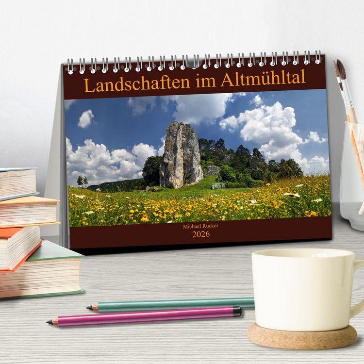 Produktbild: Landschaften im Altm&uuml;hltal (Tischkalender 2026 DIN A5 quer), CALVENDO Monatskalender