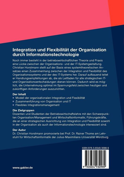 Produktbild: Integration und Flexibilit&auml;t der Organisation durch Informationstechnologie