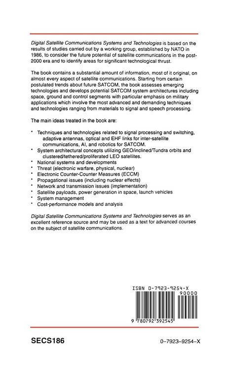 Produktbild: Digital Satellite Communications Systems and Technologies