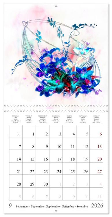 Produktbild: Quand l'&acirc;me parle (Calendrier mural carr&eacute; 2026 30x30 cm) Calendrier double avec une page pour vos prises de notes