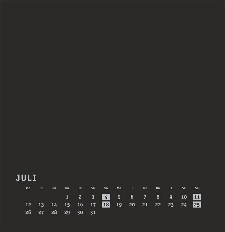 Produktbild: Premium-Bastelkalender schwarz gro&szlig; 2027