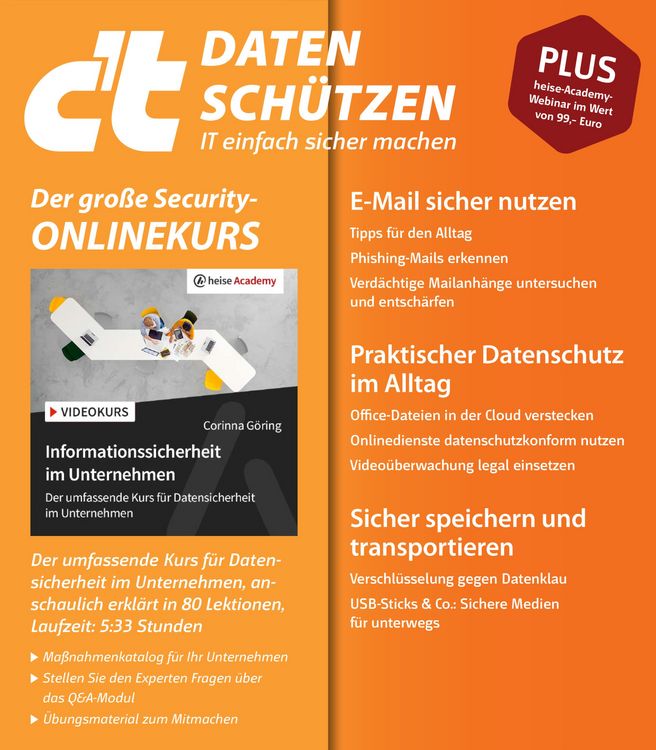 Produktbild: C't Daten sch&uuml;tzen 2023