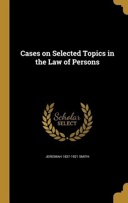 Produktbild: Cases on Selected Topics in the Law of Persons