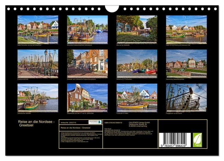 Produktbild: Reise an die Nordsee - Greetsiel (Wandkalender 2026 DIN A4 quer), CALVENDO Monatskalender