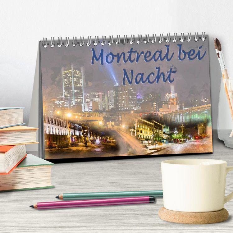 Produktbild: Montreal bei Nacht (Tischkalender 2026 DIN A5 quer), CALVENDO Monatskalender