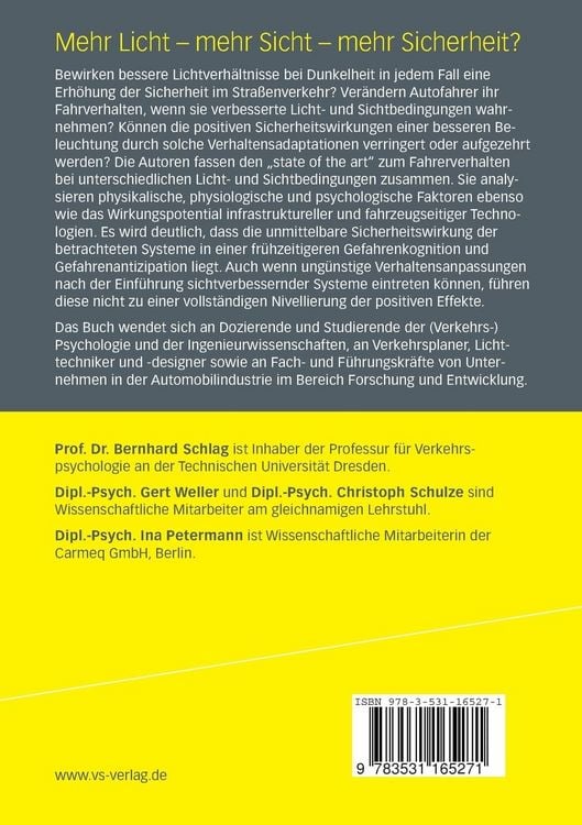 Produktbild: Mehr Licht - mehr Sicht - mehr Sicherheit?