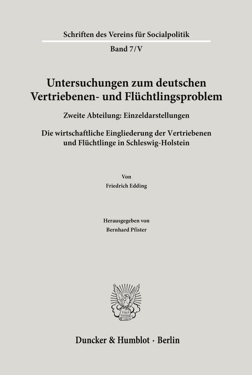 Produktbild: Untersuchungen zum deutschen Vertriebenen- und Fl&uuml;chtlingsproblem.