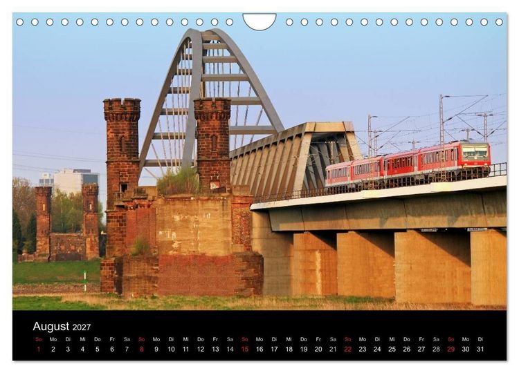 Produktbild: Von Ufer zu Ufer, Wege &uuml;ber den Rhein in D&uuml;sseldorf (Wandkalender 2027 DIN A4 quer), CALVENDO Monatskalender