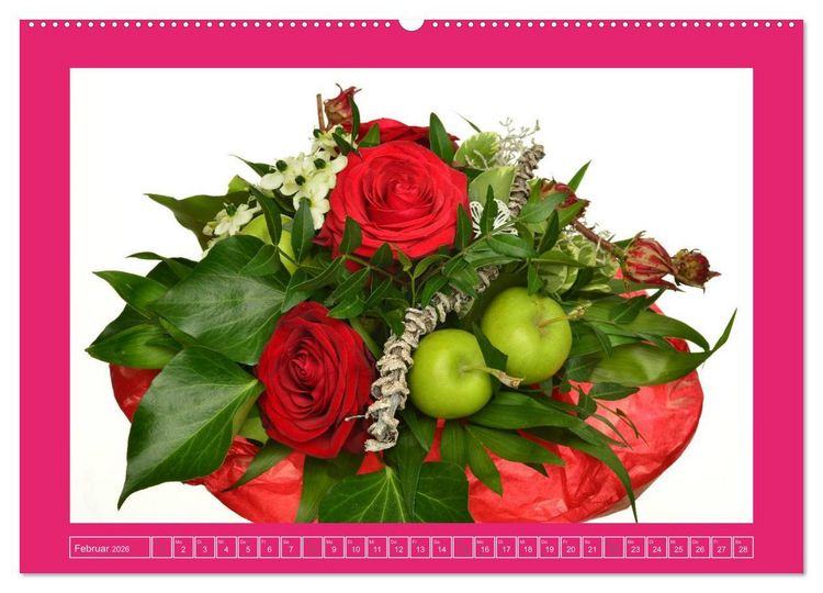 Produktbild: F&uuml;r jeden Monat ein Dankesch&ouml;n an Dich! - 12 Blumenstr&auml;u&szlig;e (hochwertiger Premium Wandkalender 2026 DIN A2 quer), Kunstdruck in Hochglanz