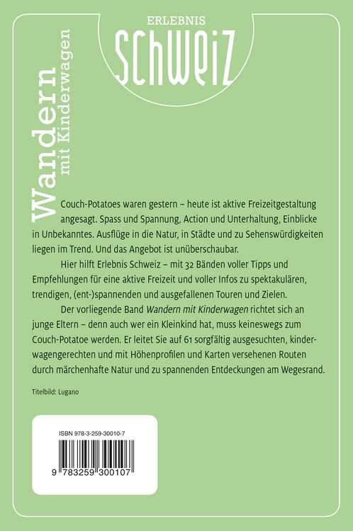 Produktbild: K&uuml;mmerly+Frey Erlebnis Schweiz Wandern mit Kinderwagen - Wanderf&uuml;hrer