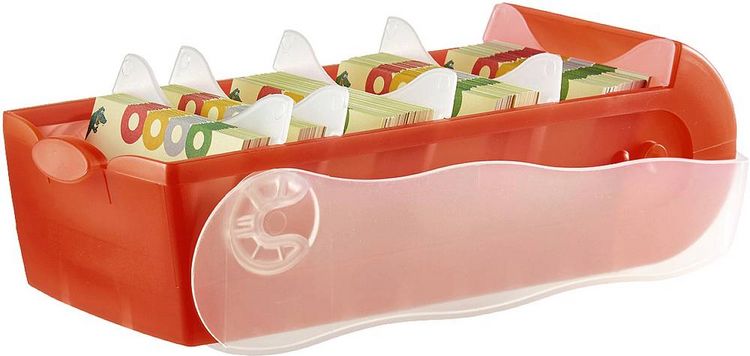 Produktbild: HAN CROCO 998-617 Karteibox Transluzent, Rot max. Anzahl der Karten: 500 Karten DIN A8 quer inkl. 100 linierten Karten