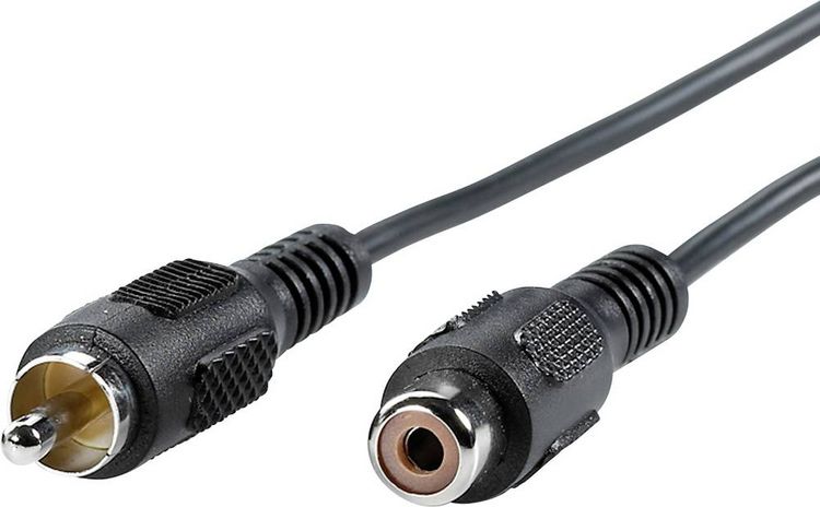 Produktbild: Value 11.99.4329 Cinch Audio Verl&auml;ngerungskabel [1x Cinch-Stecker - 1x Cinch-Buchse] 10.00 m Schwarz Geschirmt