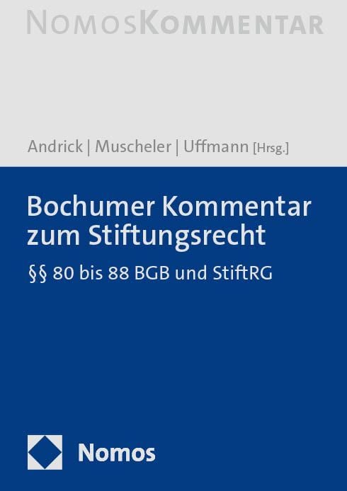 Produktbild: Bochumer Kommentar zum Stiftungsrecht