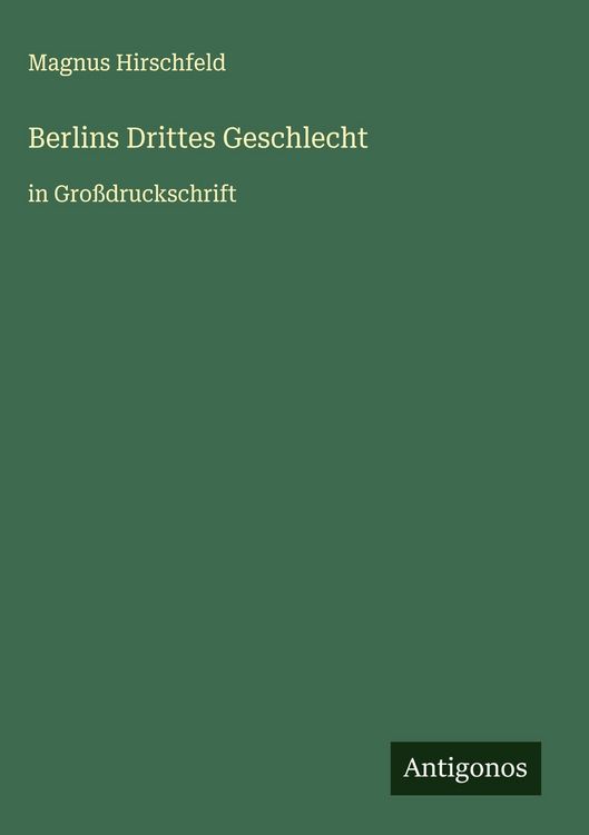 Produktbild: Berlins Drittes Geschlecht
