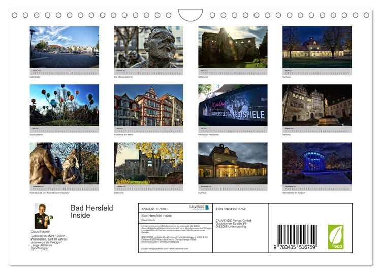 Bad Hersfeld Inside (Wandkalender 2025 DIN A4 quer), CALVENDO Monatskalender