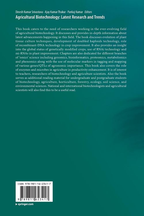 Produktbild: Agricultural Biotechnology: Latest Research and Trends