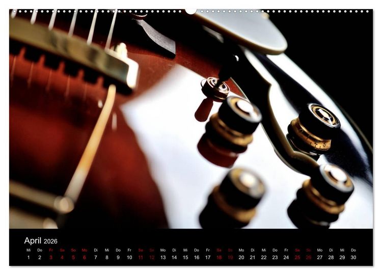 Produktbild: Feinheiten - Alte Gitarren im Detail (Wandkalender 2026 DIN A2 quer), CALVENDO Monatskalender