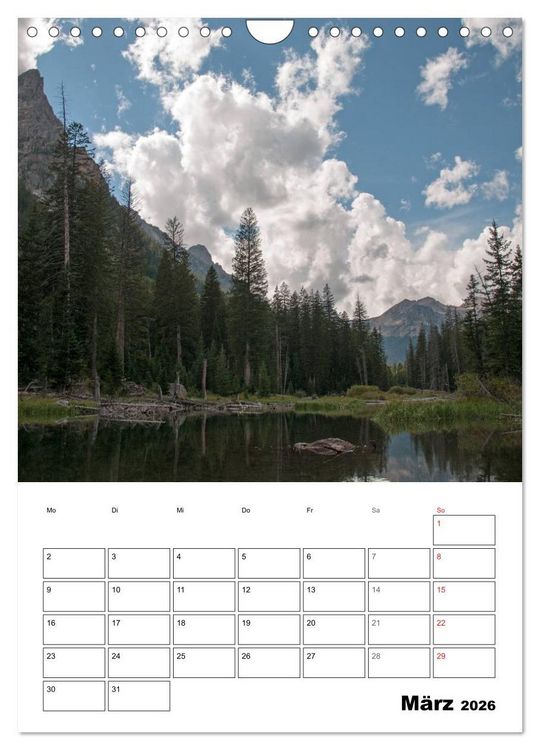 Produktbild: Yellowstone und Grand Tetons Nationalparks (Wandkalender 2026 DIN A4 hoch), CALVENDO Monatskalender