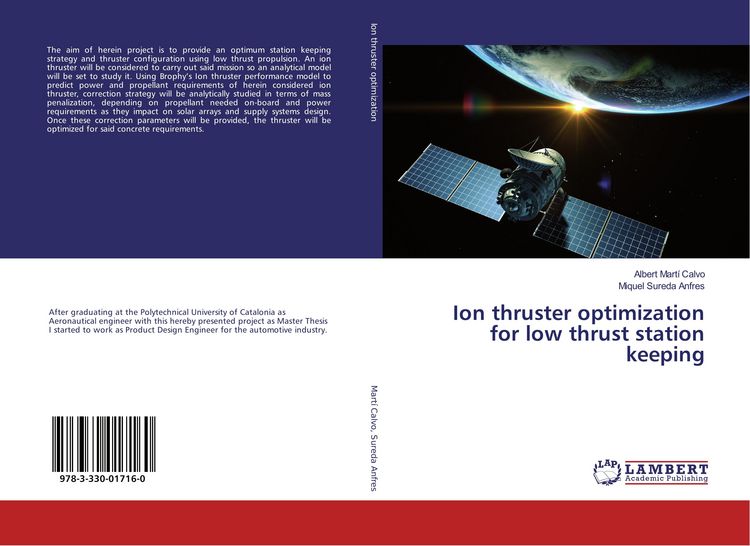Produktbild: Ion thruster optimization for low thrust station keeping