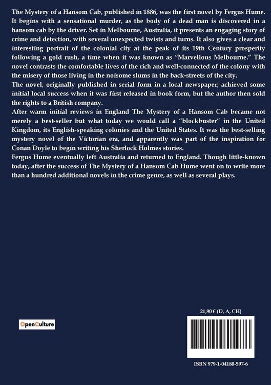 Produktbild: The Mystery of a Hansom Cab