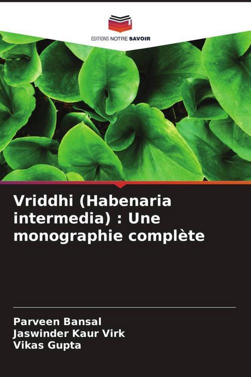 Produktbild: Vriddhi (Habenaria intermedia) : Une monographie compl&egrave;te