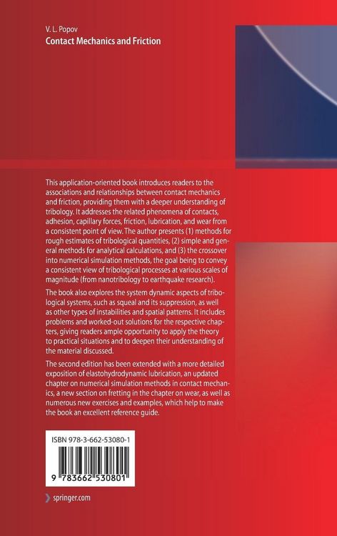 Produktbild: Contact Mechanics and Friction