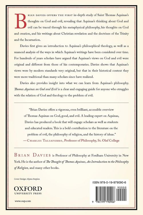 Produktbild: Thomas Aquinas on God and Evil