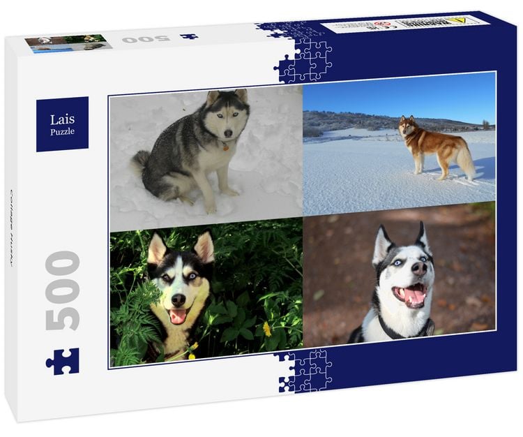 Produktbild: Lais Puzzle Collage Husky 500 Teile