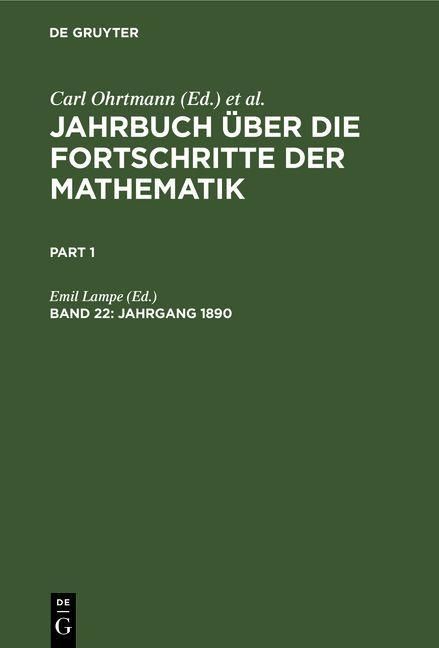Produktbild: Jahrgang 1890