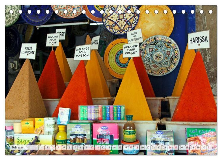 Produktbild: Marokkos Farben (Tischkalender 2027 DIN A5 quer), CALVENDO Monatskalender