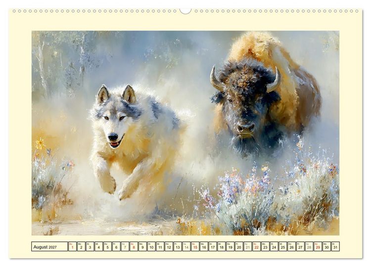 Produktbild: Bisons. Nordamerikas gewaltige Wildrinder (hochwertiger Premium Wandkalender 2027 DIN A2 quer), Kunstdruck in Hochglanz