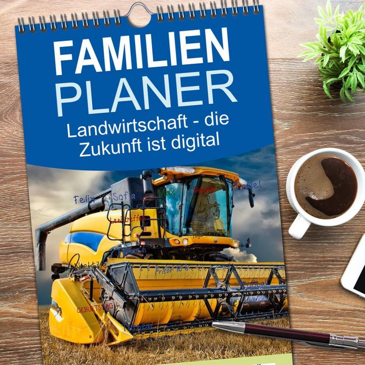 Produktbild: Familienplaner 2026 - Landwirtschaft - die Zukunft ist digital mit 5 Spalten (Wandkalender, 21 x 45 cm) CALVENDO