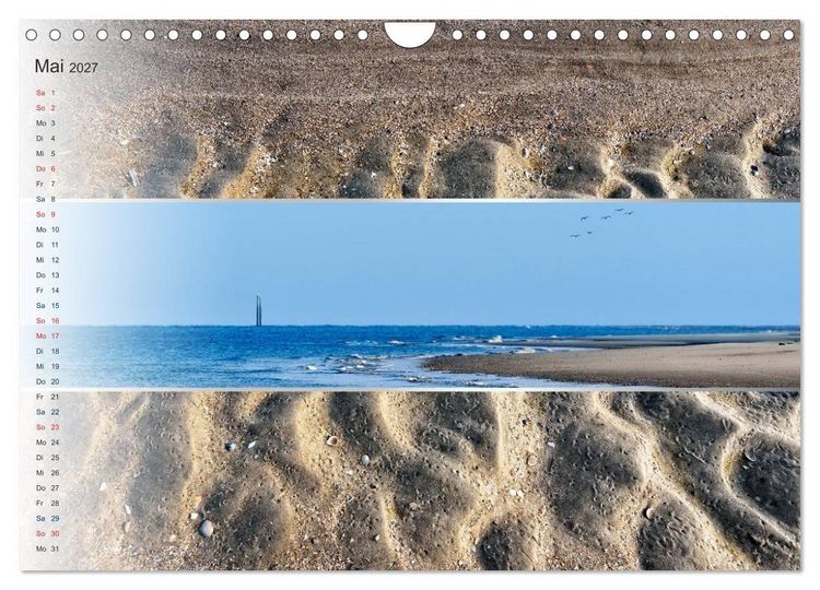 Produktbild: K&uuml;stenstreifen an der Nordsee (Wandkalender 2027 DIN A4 quer), CALVENDO Monatskalender