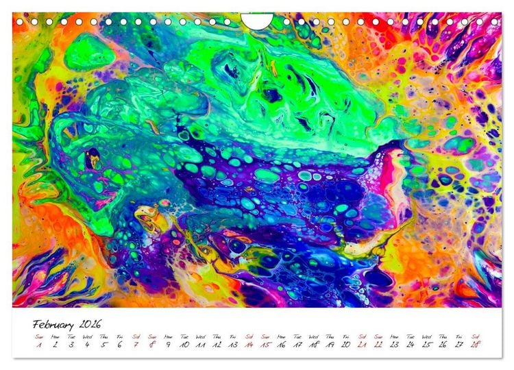 Produktbild: Your abstract colourful year (Wall Calendar 2026 DIN A4 landscape), CALVENDO 12 Month Wall Calendar