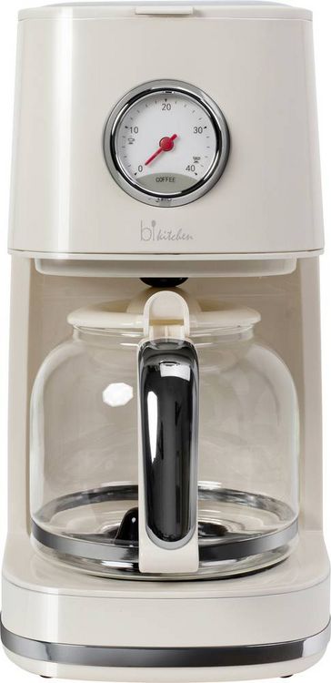Produktbild: BiKitchen nostalgia 150 Kaffeemaschine Cremewei&szlig; (gl&auml;nzend) Fassungsverm&ouml;gen Tassen=12 Glaskanne, Warmhaltefunktion