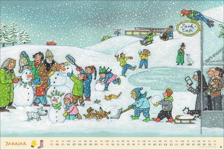 Produktbild: R.S. Berner Wimmel-Kalender 2027