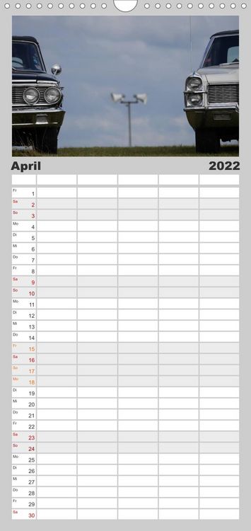 Produktbild: The art of mobility - Auto-Tr&auml;ume in Chrom - Familienplaner hoch (Wandkalender 2022 , 21 cm x 45 cm, hoch)