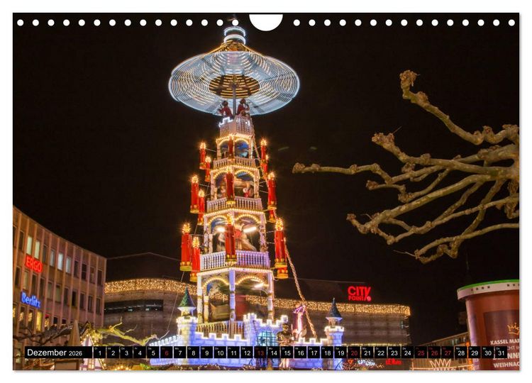 Produktbild: Kassel bei Nacht (Wandkalender 2026 DIN A4 quer), CALVENDO Monatskalender