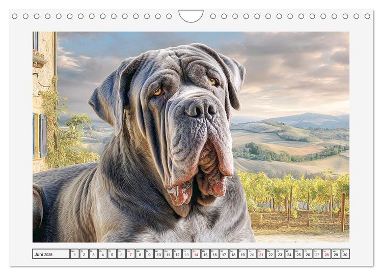 Produktbild: Mastino Napoletano. Die gelassenen Molosser mit antiken Vorfahren (Wandkalender 2026 DIN A4 quer), CALVENDO Monatskalender