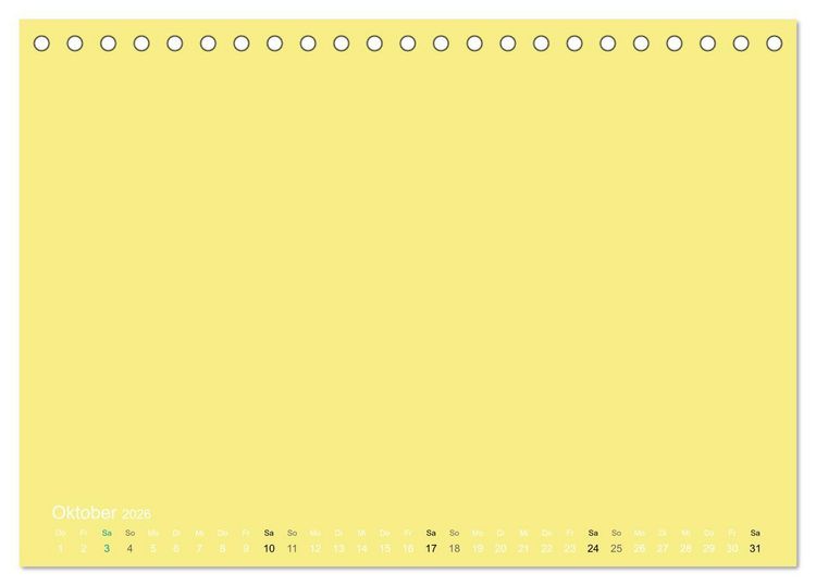 Produktbild: Bastelkalender - Gelb (Tischkalender 2026 DIN A5 quer), CALVENDO Monatskalender