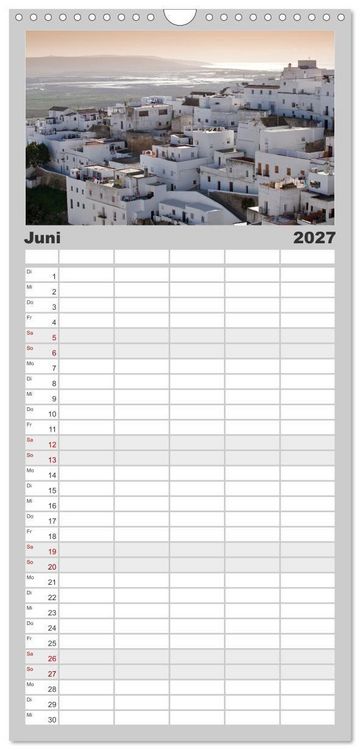 Produktbild: Familienplaner 2027 - Momente einer Reise - Costa de la Luz mit 5 Spalten (Wandkalender, 21 x 45 cm) CALVENDO